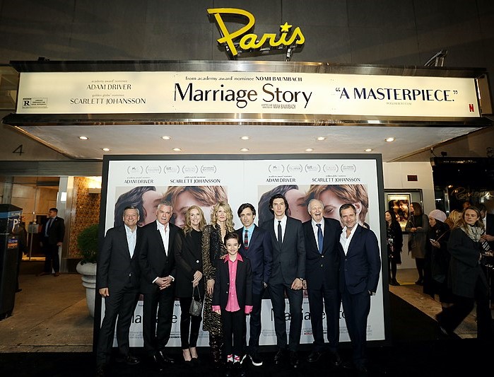 New York Premiere of Marriage Story hosted by Netflix at The Paris Theater. Pictured: Noah Baumbach (Director), Laura Dern, Alan Alda, Ray Liotta, Julie Hagerty,  Azhy Robertson,  Adam Driver, David Heyman (Producer) .-Photo by: Marion Curtis / StarPix for Netflix