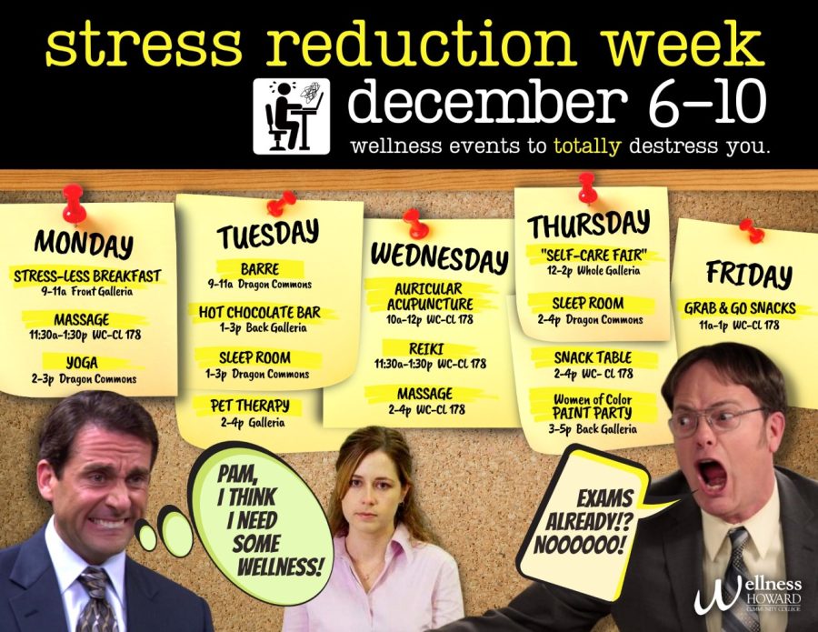 Set for the week of Dec. 6, Stress Reduction Week gives HCC students the opportunity to decompress before the fall semesters final stretch.