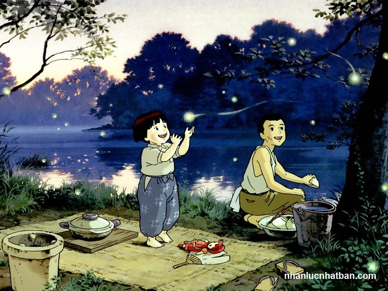 Grave of the Fireflies still images of a child trying to catch a Firefly.