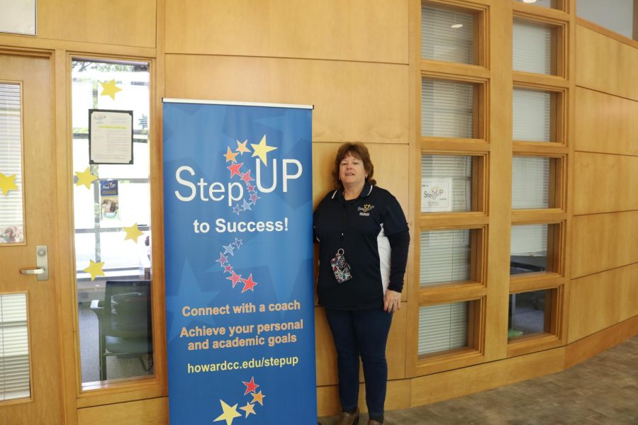 Eileen Kaplan, Step UP Program Manager, outside of the Step UP office at HCC