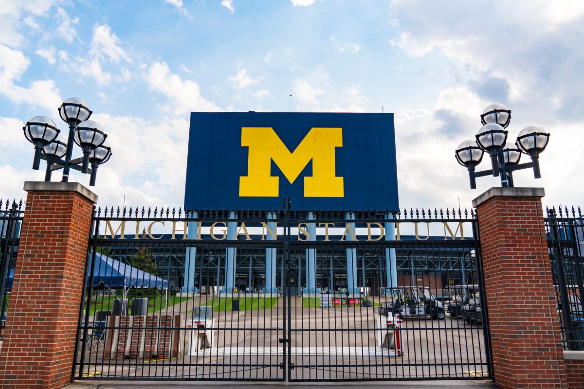 Ann Arbor, MI - September 21, 2019: Entrance gate at the University of Michigan Stadium, home of the Michigan Wolverines